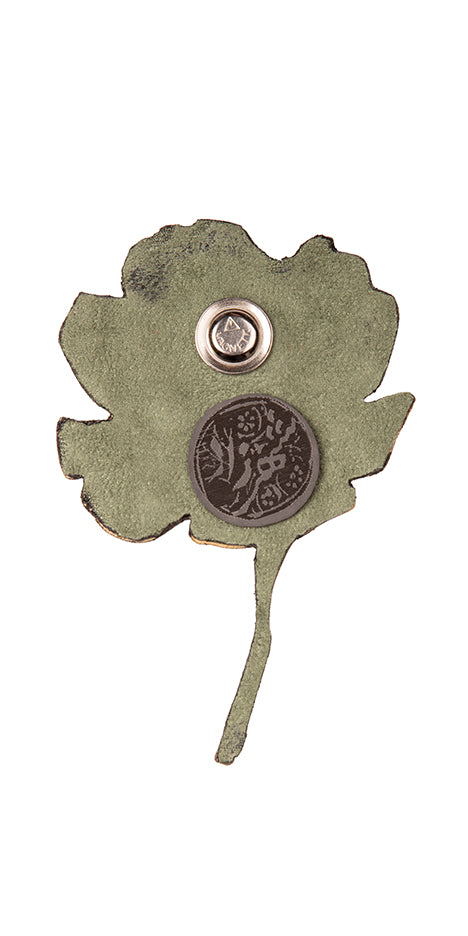 White Blossom Hand-Painted Brooch