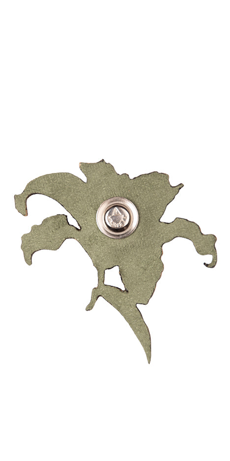 Pink Lily Hand-Painted Brooch