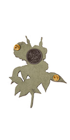 Hand-Painted Wild Rose Brooch
