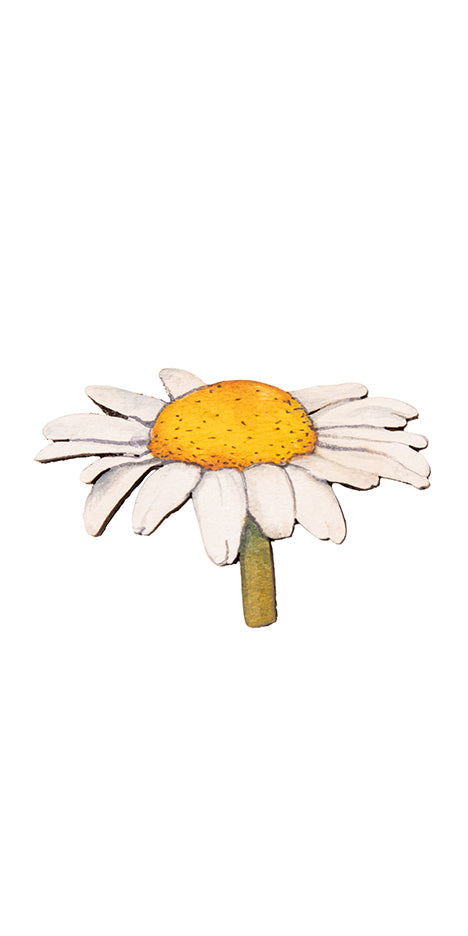 Hand-Painted Daisy Brooch