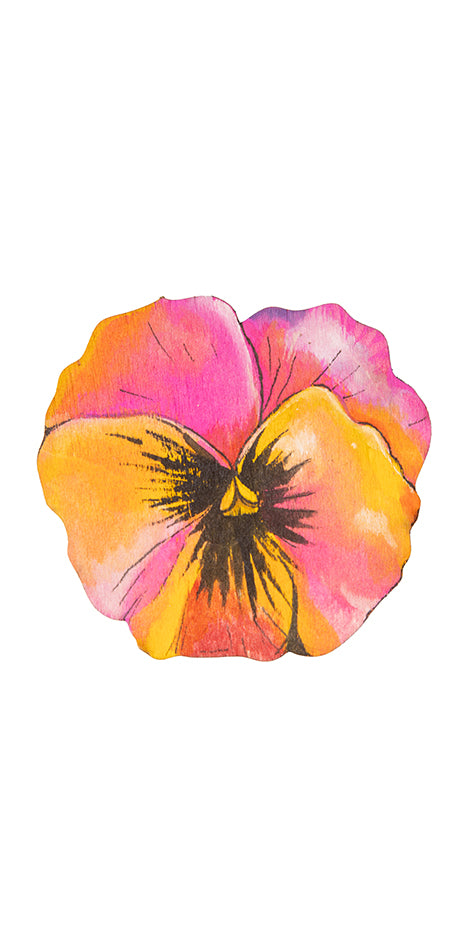 Hand Painted Pansy Brooch