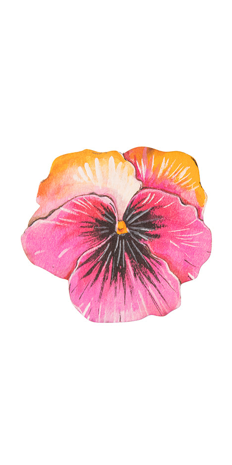 Hand Painted Pansy Brooch