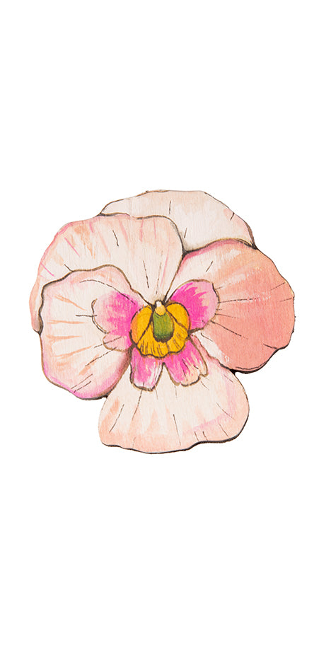 Hand Painted Pansy Brooch
