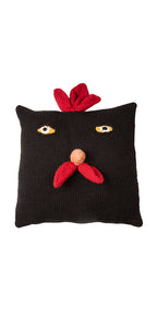 Rooster Knitted Cushion