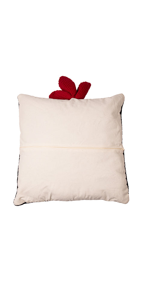 Rooster Knitted Cushion