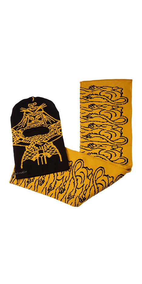 All-Over Lion Knitted Scarf