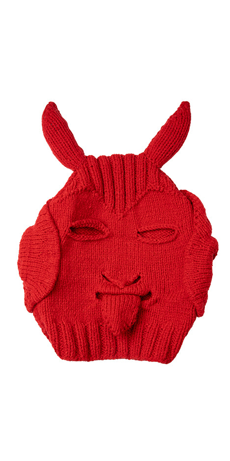Knitted Balaclava with Horns