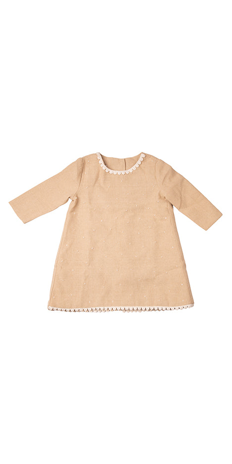 Polka-Dot Embroidered Dress