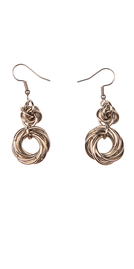 Flower Chainmail earings