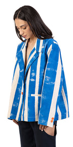 Pulse Hand-Printed Stripped Blazer