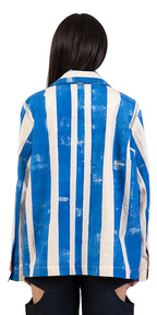 Pulse Hand-Printed Stripped Blazer