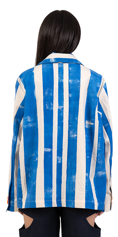 Pulse Hand-Printed Stripped Blazer