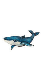Blue Whale Hand-Painted Brooch