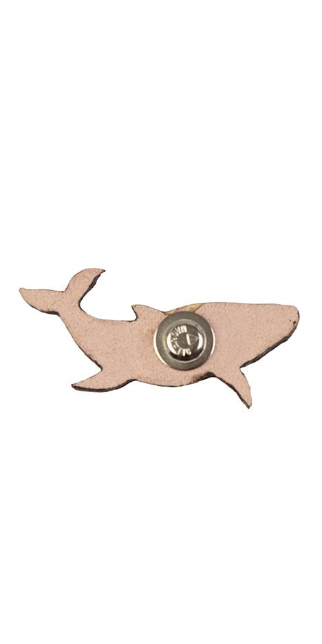 Blue Whale Hand-Painted Brooch