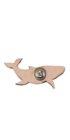 Blue Whale Hand-Painted Brooch