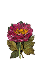 Hot Pink Mum Hand-Painted Brooch