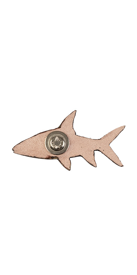 Silver Fish Hand-Painted Brooch