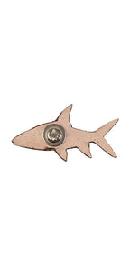 Silver Fish Hand-Painted Brooch